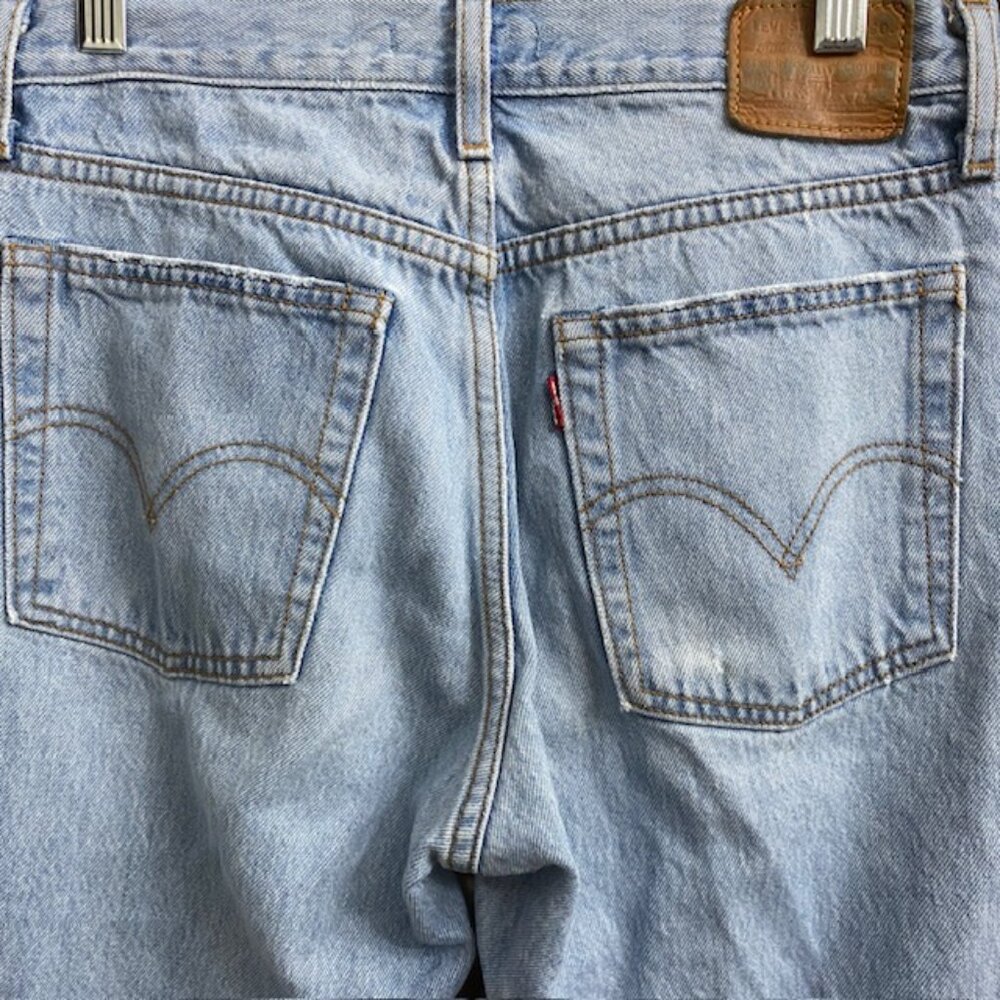 Levi’s Wedgie Fit Jeans ✦ Distressed Vintage Wash Straight Leg 26 - Picture 6 of 8